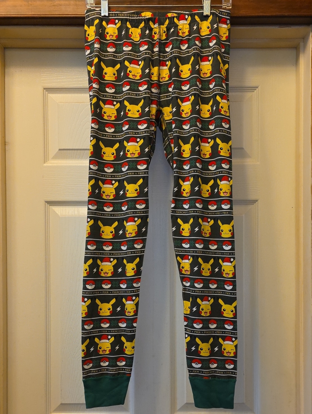 Pokemon Pikachu Christmas Leggings Pajama Bottoms M